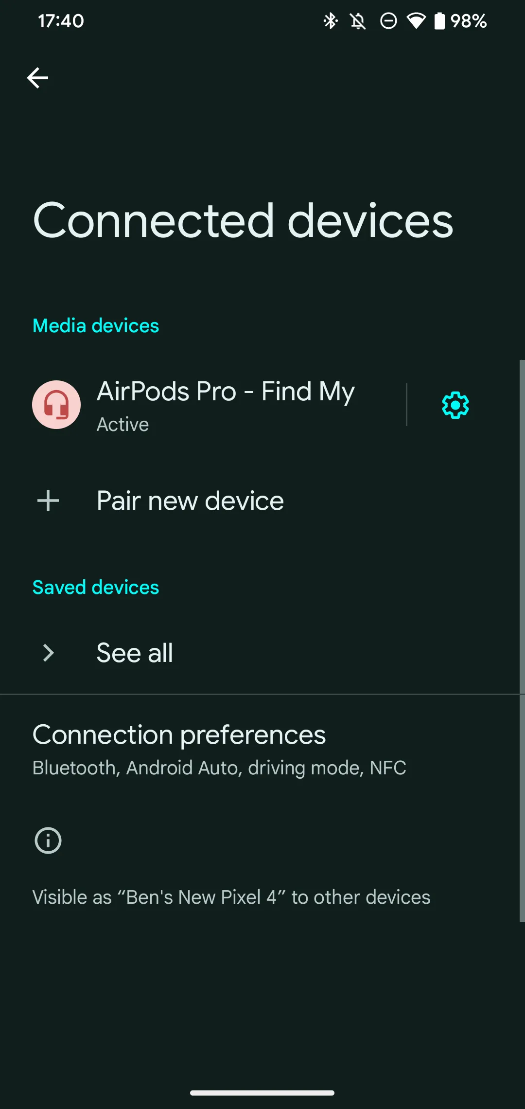 AirPods đã kết nối thành công với điện thoại Android
