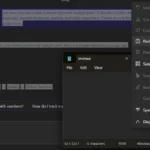 Ảnh chụp màn hình thể hiện quá trình sao chép và dán lịch sử trò chuyện AI vào Notepad để sao lưu thủ công.