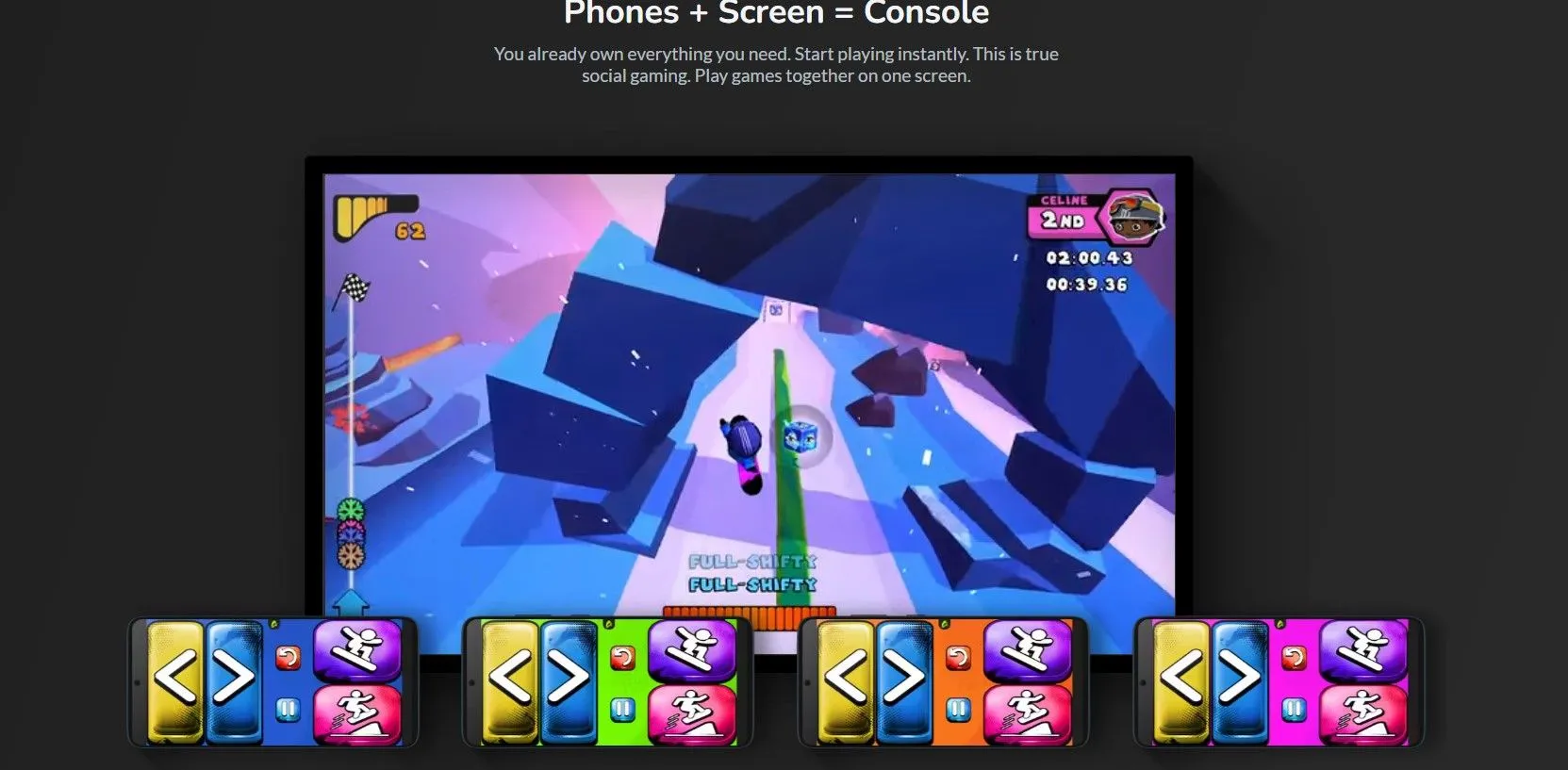 Ảnh chụp màn hình trang chủ nền tảng chơi game AirConsole