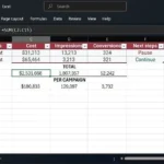 Bảng dữ liệu Excel với hàm SUM hiển thị tổng không chính xác khi đã lọc