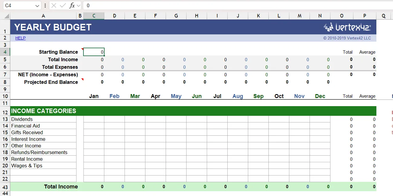 Bảng mẫu Excel quản lý tài chính cá nhân toàn diện