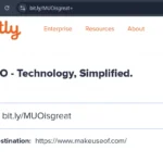 Biểu đồ minh họa link Bitly rút gọn che giấu địa chỉ trang MakeUseOf.com