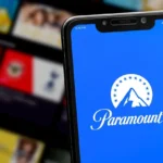 Biểu tượng Paramount+ trên điện thoại thông minh, minh họa cho việc người dùng có thể đăng ký dịch vụ riêng sau khi nội dung rời YouTube TV.
