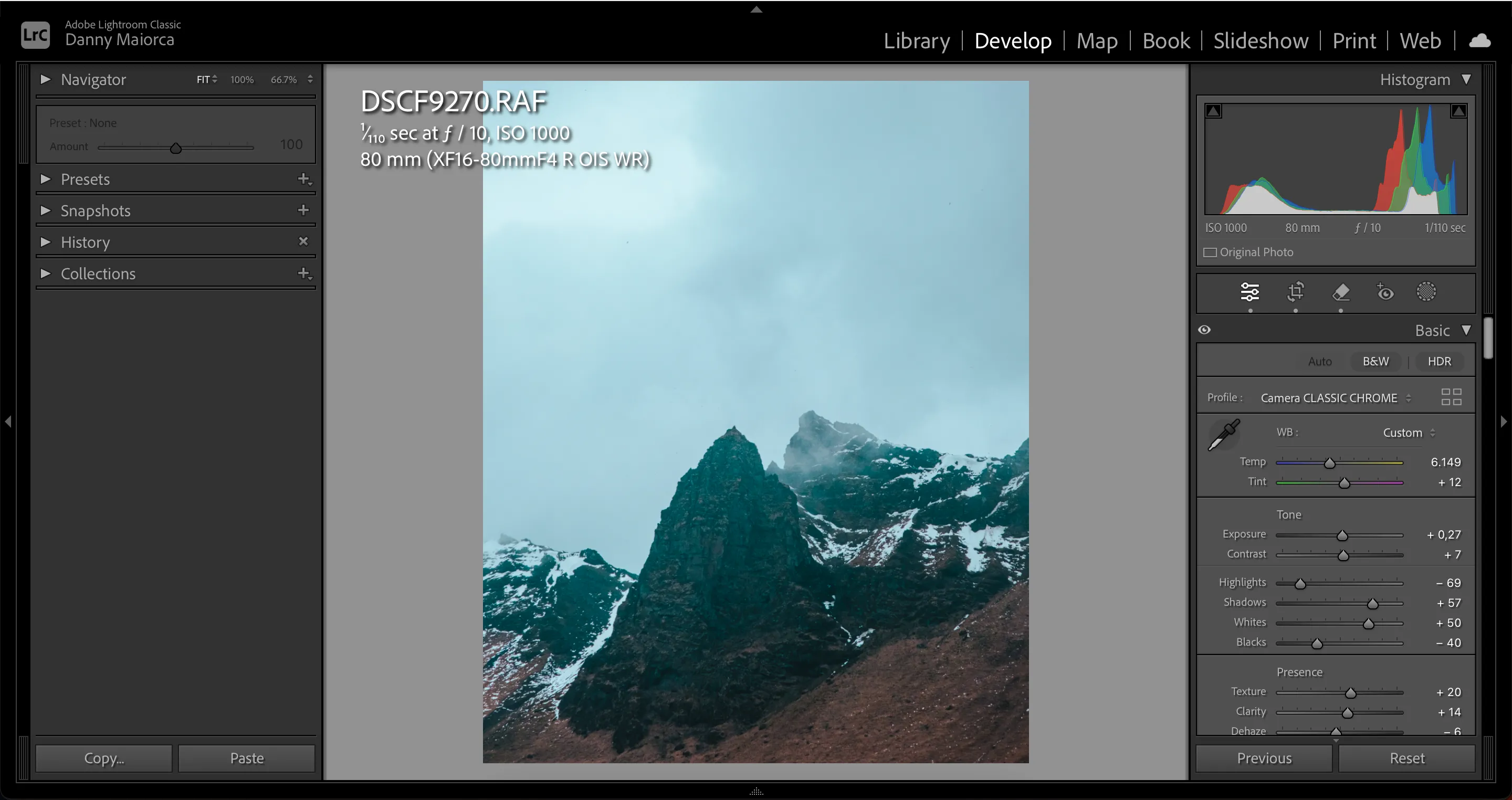Bức ảnh được chỉnh sửa bằng AI trong Lightroom, có thể hiển thị kết quả &quot;trau chuốt&quot; quá mức, làm mất đi vẻ tự nhiên