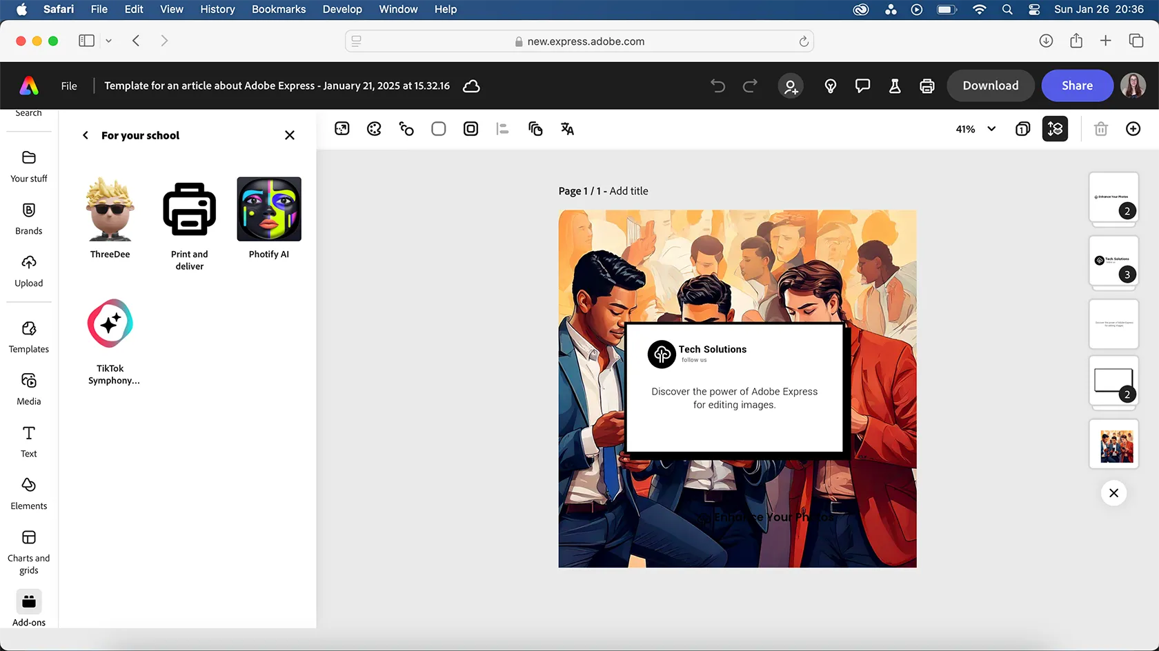 Các Add-Ons bị giới hạn đối với người dùng gói Adobe Creative Cloud giáo dục