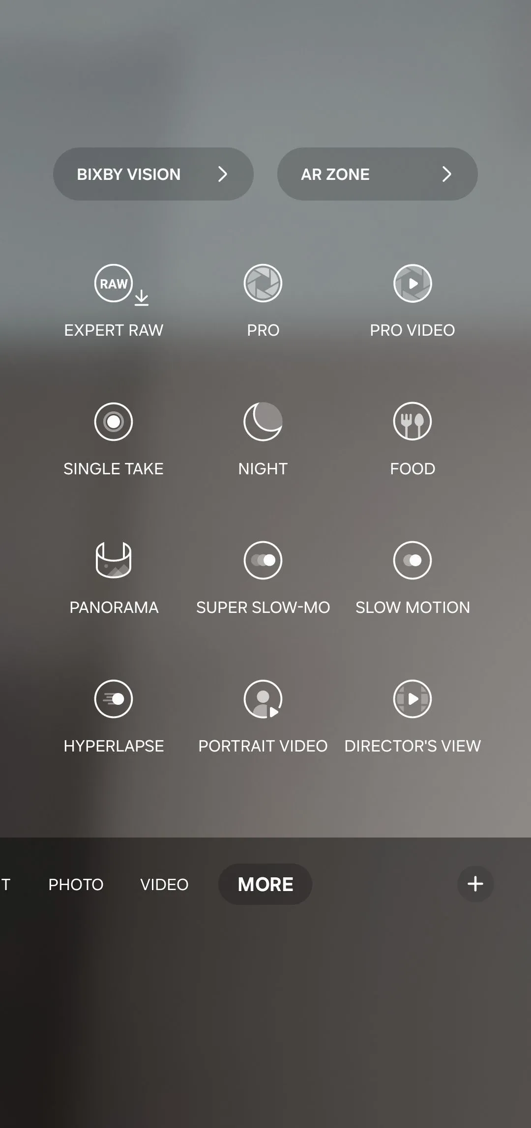 Các chế độ quay trong ứng dụng Camera Samsung với Director’s View