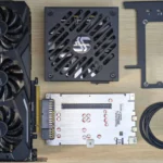 Các linh kiện cần thiết để xây dựng eGPU tự chế bao gồm card đồ họa, bộ nguồn PSU và dock Thunderbolt