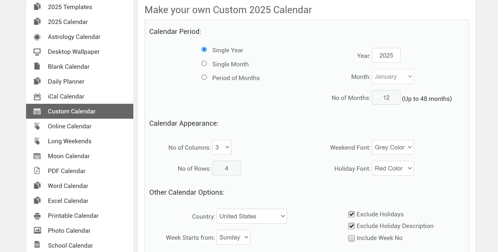 Các tùy chọn thiết kế mẫu lịch OneNote tùy chỉnh trên nền tảng CalendarLabs