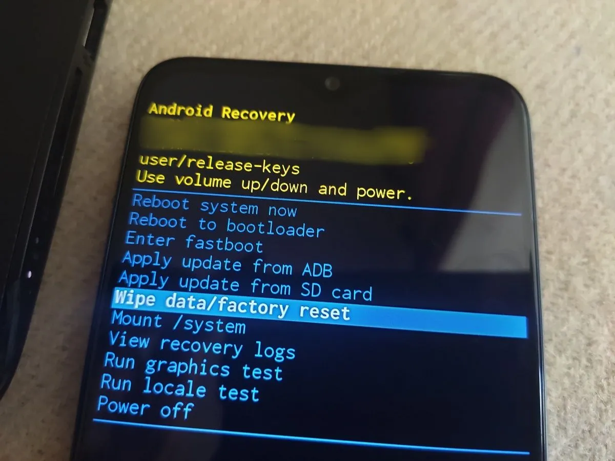 Các tùy chọn trong chế độ phục hồi (Recovery Mode) của Android