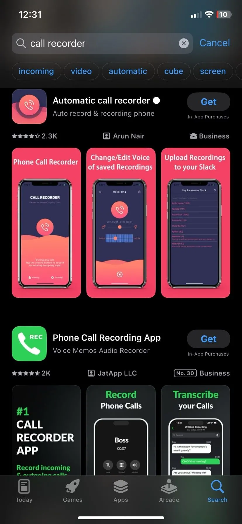 Các ứng dụng ghi âm cuộc gọi trên App Store