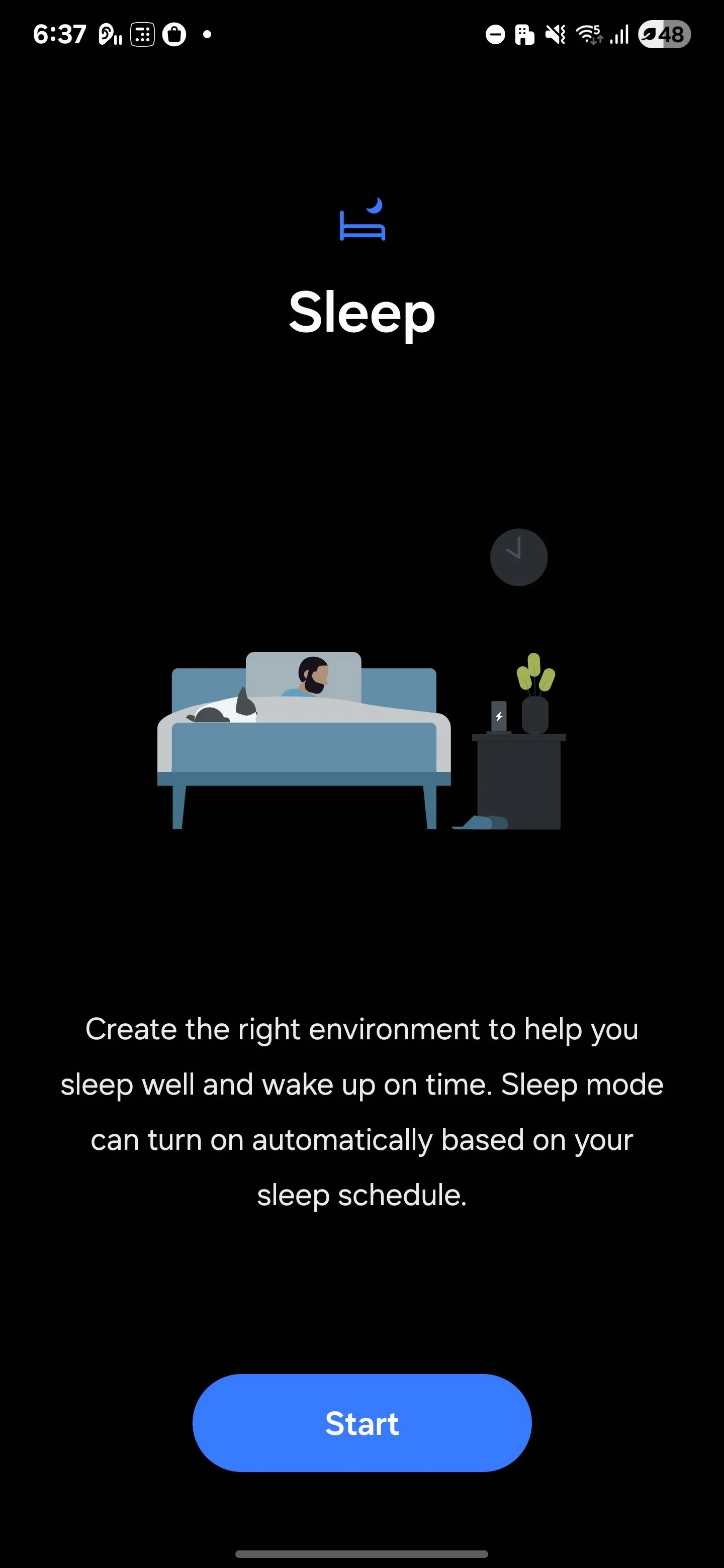 Cách bật Chế độ Giờ đi ngủ (Bedtime Mode) trên điện thoại Samsung để có giấc ngủ ngon hơn.