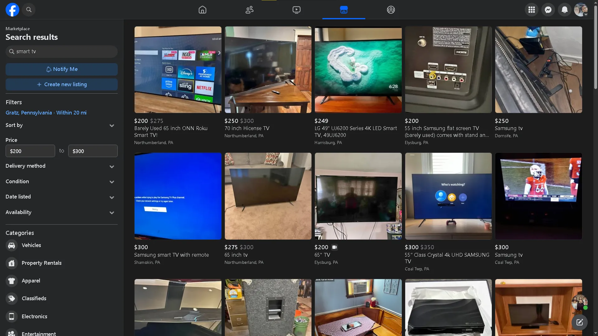 Cách sử dụng Facebook Marketplace để tìm kiếm TV thông minh đã qua sử dụng và thanh lý giá tốt