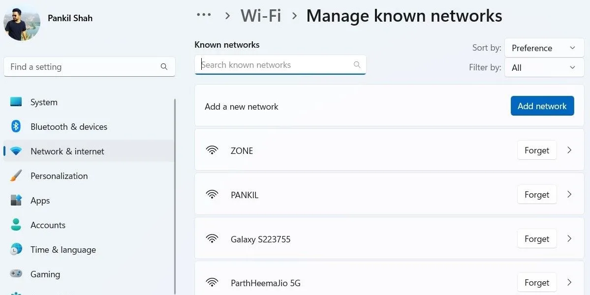 Cách xóa hoặc quên mạng Wi-Fi đã lưu trên Windows qua Cài đặt