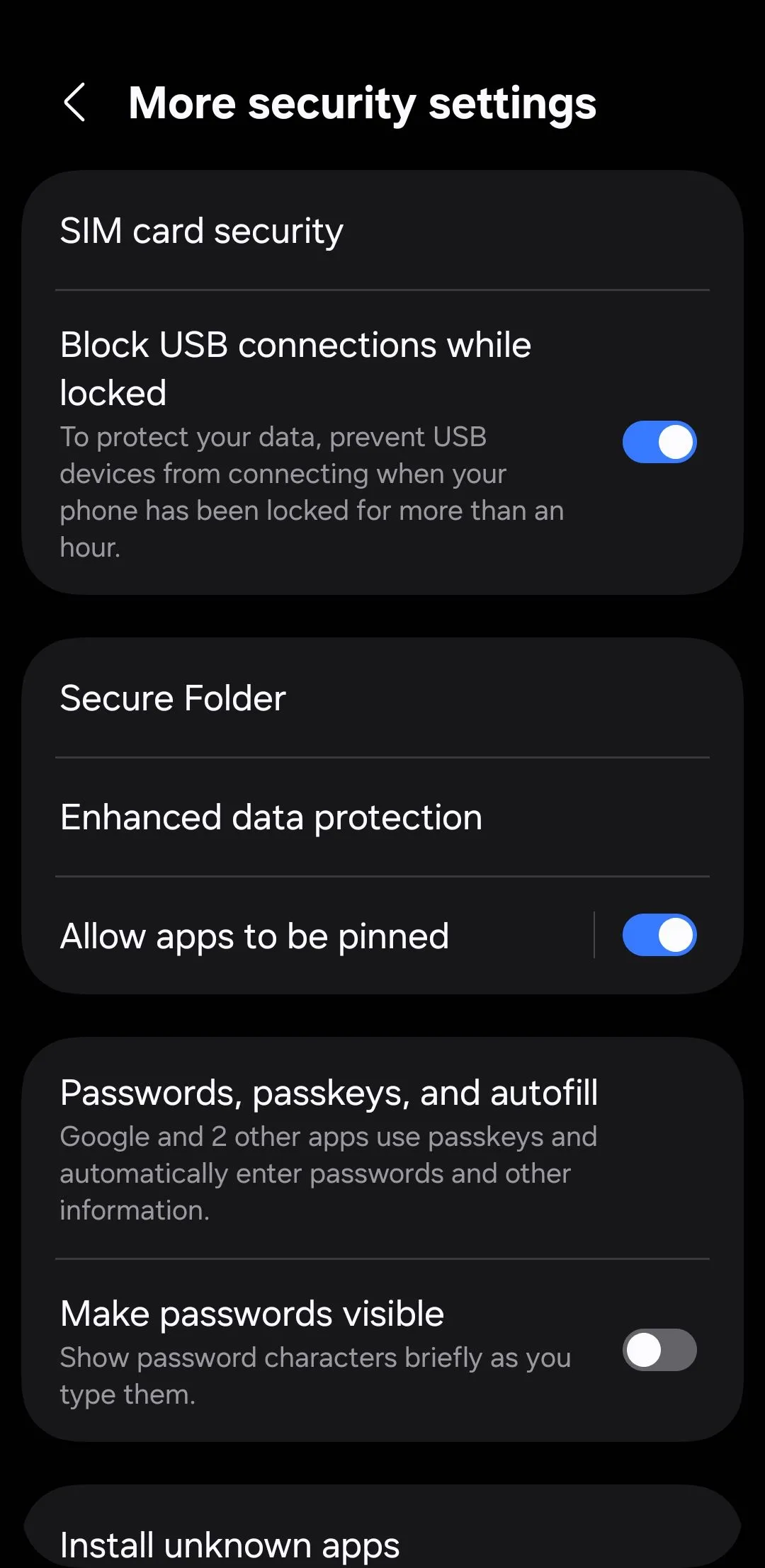 Cài đặt bảo mật trên điện thoại Android