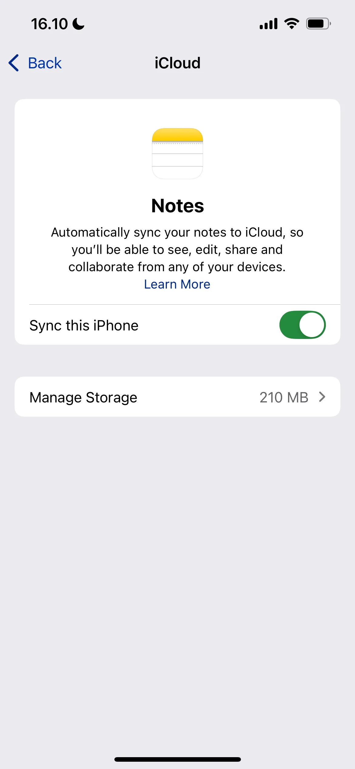 Cài đặt Đồng bộ hóa ứng dụng Ghi chú trong iCloud