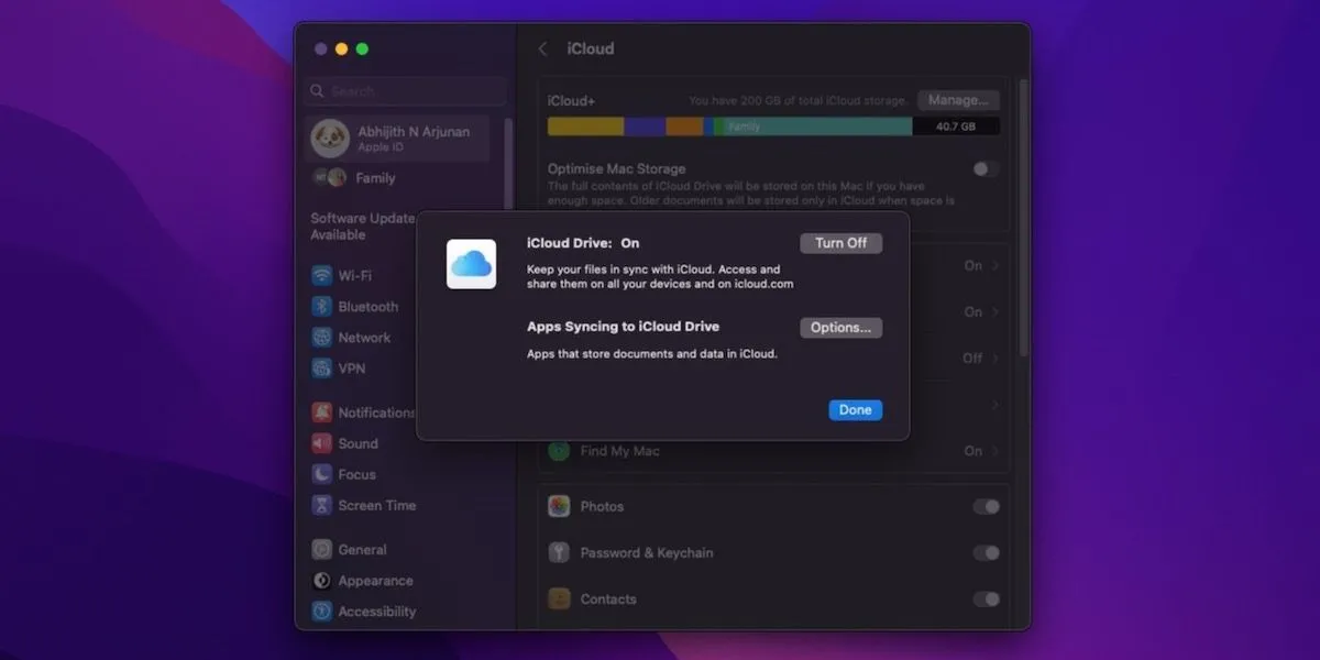 Cài đặt đồng bộ iCloud trên máy Mac cho phép quản lý dữ liệu đồng bộ hóa qua các thiết bị Apple.