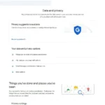 Cài đặt Dữ liệu và quyền riêng tư trong tài khoản Google