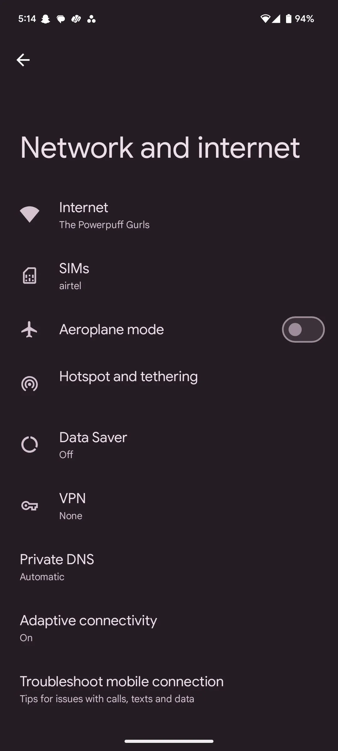 Cài đặt mạng và internet trên điện thoại Android