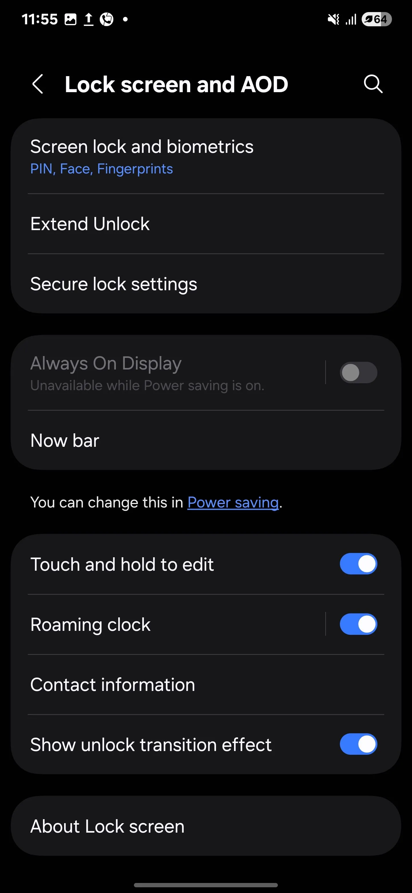 Cài đặt Now Bar trong màn hình khóa và AOD trên Galaxy S25 Ultra