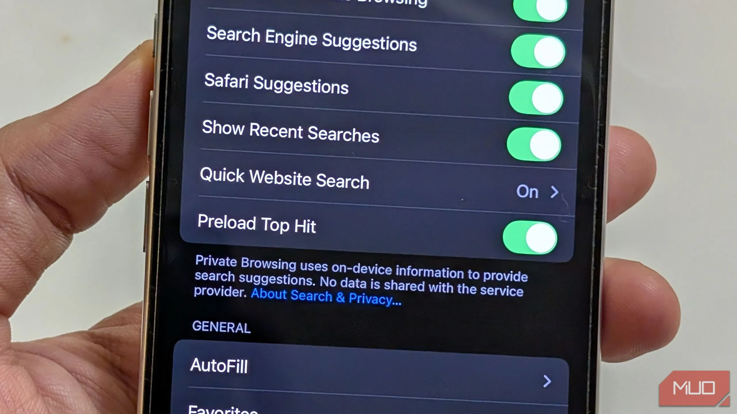 Cài đặt tải trước kết quả hàng đầu của Safari trên iOS nhằm tiết kiệm dữ liệu