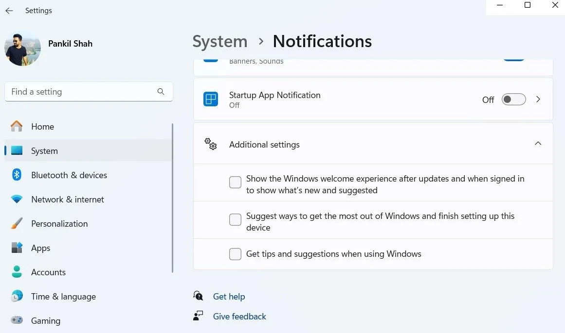Cài đặt tắt các mẹo và gợi ý từ Microsoft trên Windows 11