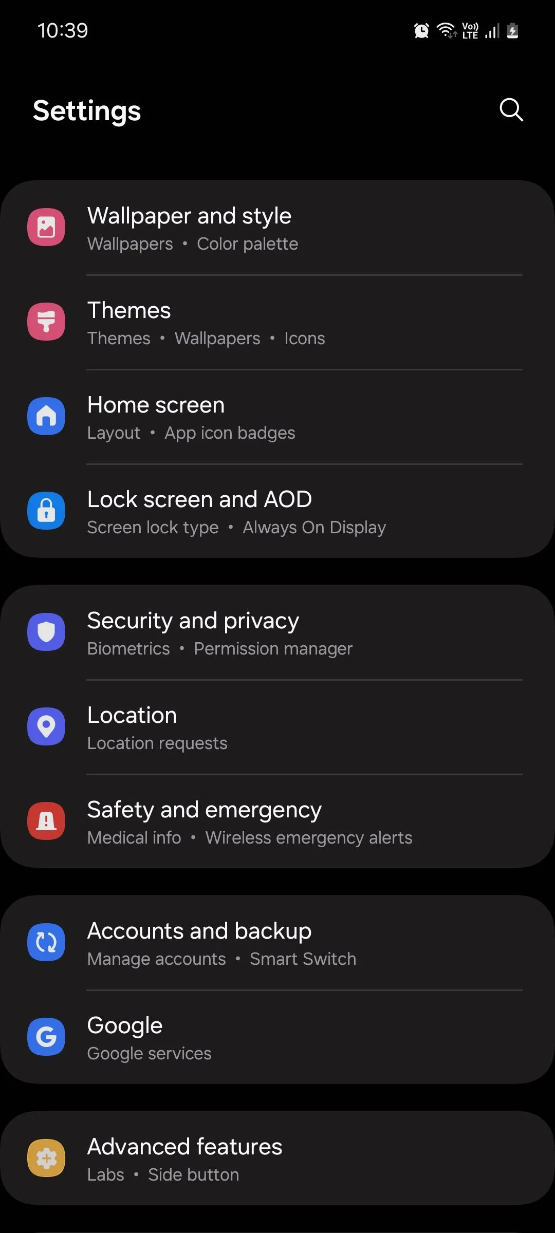 Cài đặt thiết bị Samsung One UI 6.1 cho nút cạnh