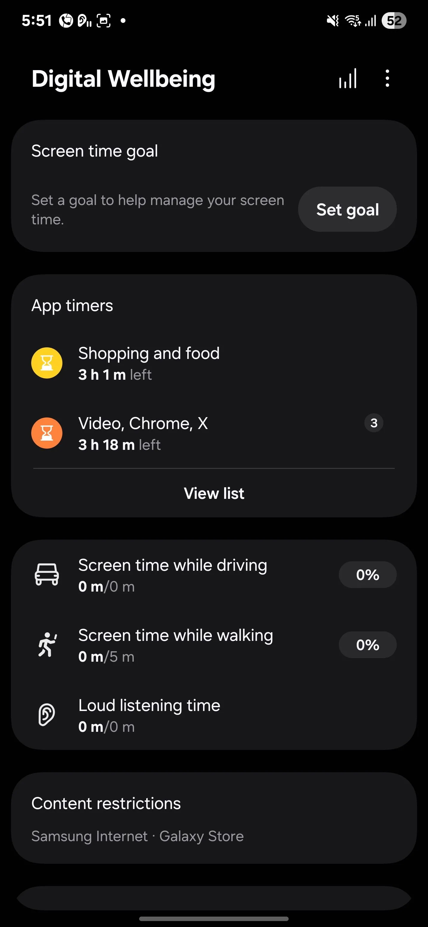 Cài đặt và quản lý hẹn giờ ứng dụng (App Timers) trong Digital Wellbeing của Samsung để kiểm soát thời gian dùng.