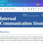 Canva Docs hiển thị tài liệu trên máy tính