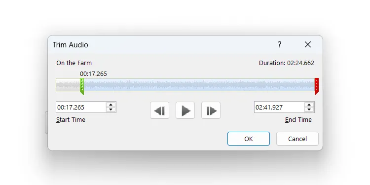 Cắt âm thanh trong PowerPoint