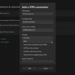 Cấu hình VPN thủ công trên Windows 11 tại mục Thêm kết nối VPN.