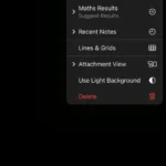 Chọn "Ghi chú Gần đây" từ menu tùy chọn ba chấm trong ứng dụng Ghi chú trên iPhone iOS 18.