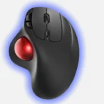 Chuột trackball Nulea M501 nhìn từ trên xuống, minh họa thiết kế tiện dụng và quả bi điều khiển.