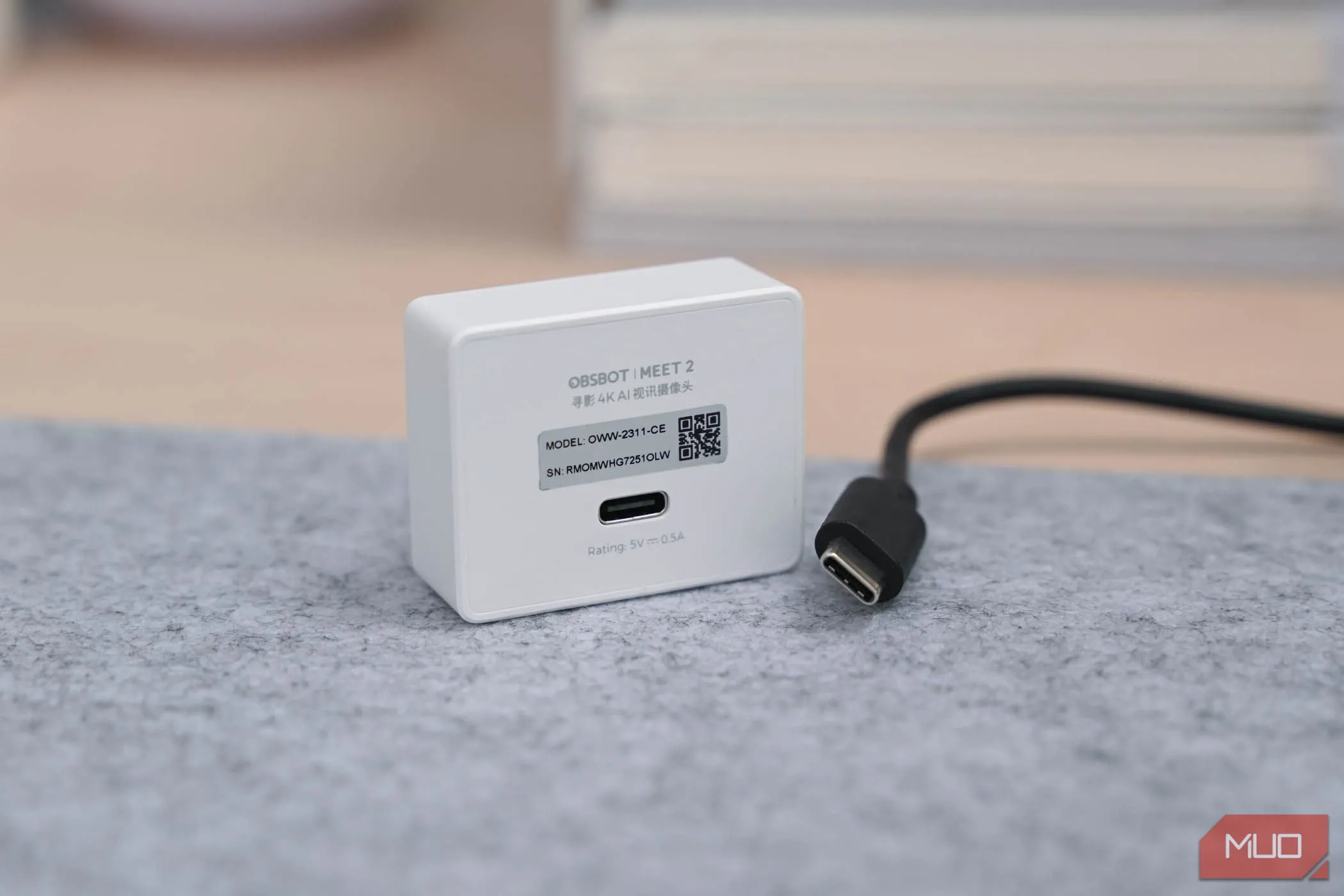 Cổng kết nối USB-C của webcam OBSBOT Meet 2