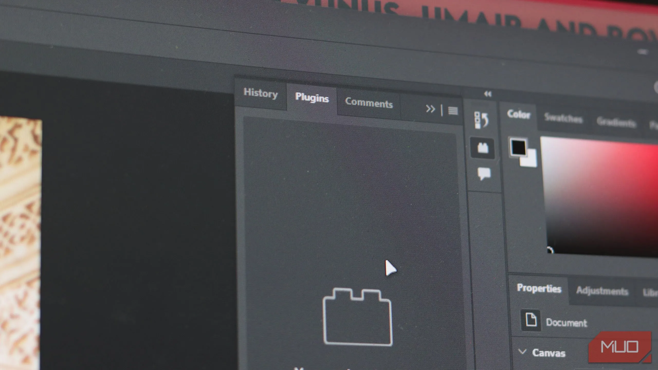 Cửa sổ quản lý Plugin trong Photoshop với nhiều tùy chọn mở rộng