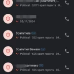 Danh sách cuộc gọi Truecaller cảnh báo số lừa đảo