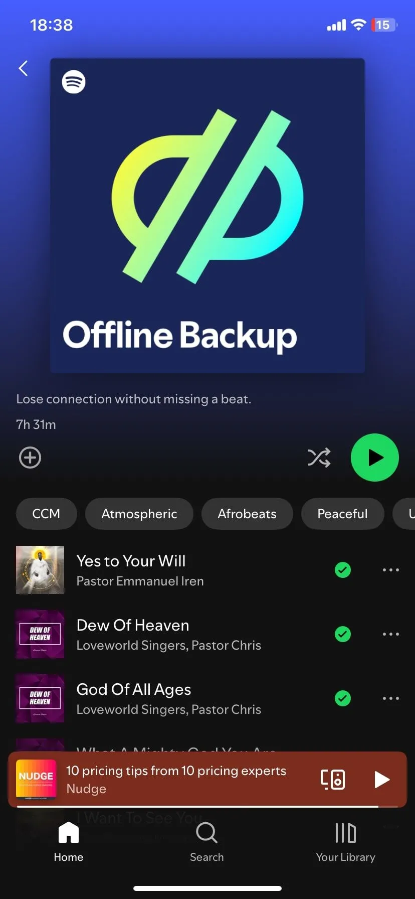 Danh sách nhạc đã tải về để nghe ngoại tuyến trên Spotify, đảm bảo bạn luôn có âm nhạc đồng hành trong những chuyến đi dài không có Internet.