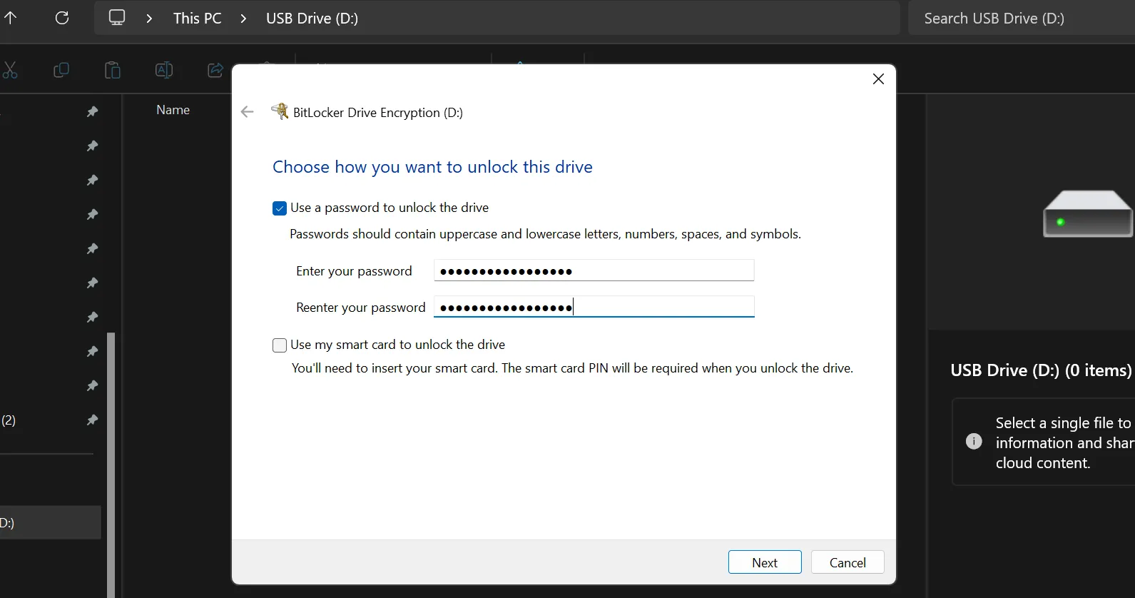 Đặt mật khẩu bảo vệ cho USB với BitLocker trên Windows.