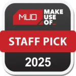 Dấu hiệu giải thưởng MakeUseOf Staff Pick 2025 trên reMarkable Paper Pro