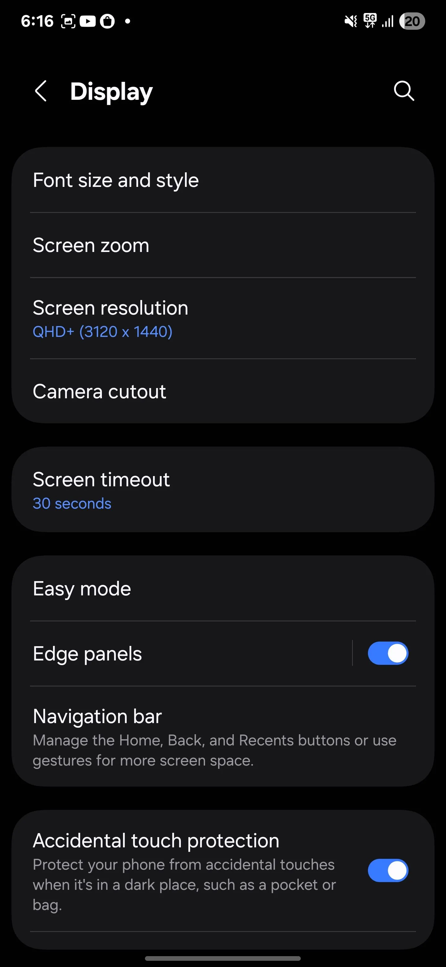 Điều chỉnh cài đặt thời gian chờ màn hình trên điện thoại Samsung