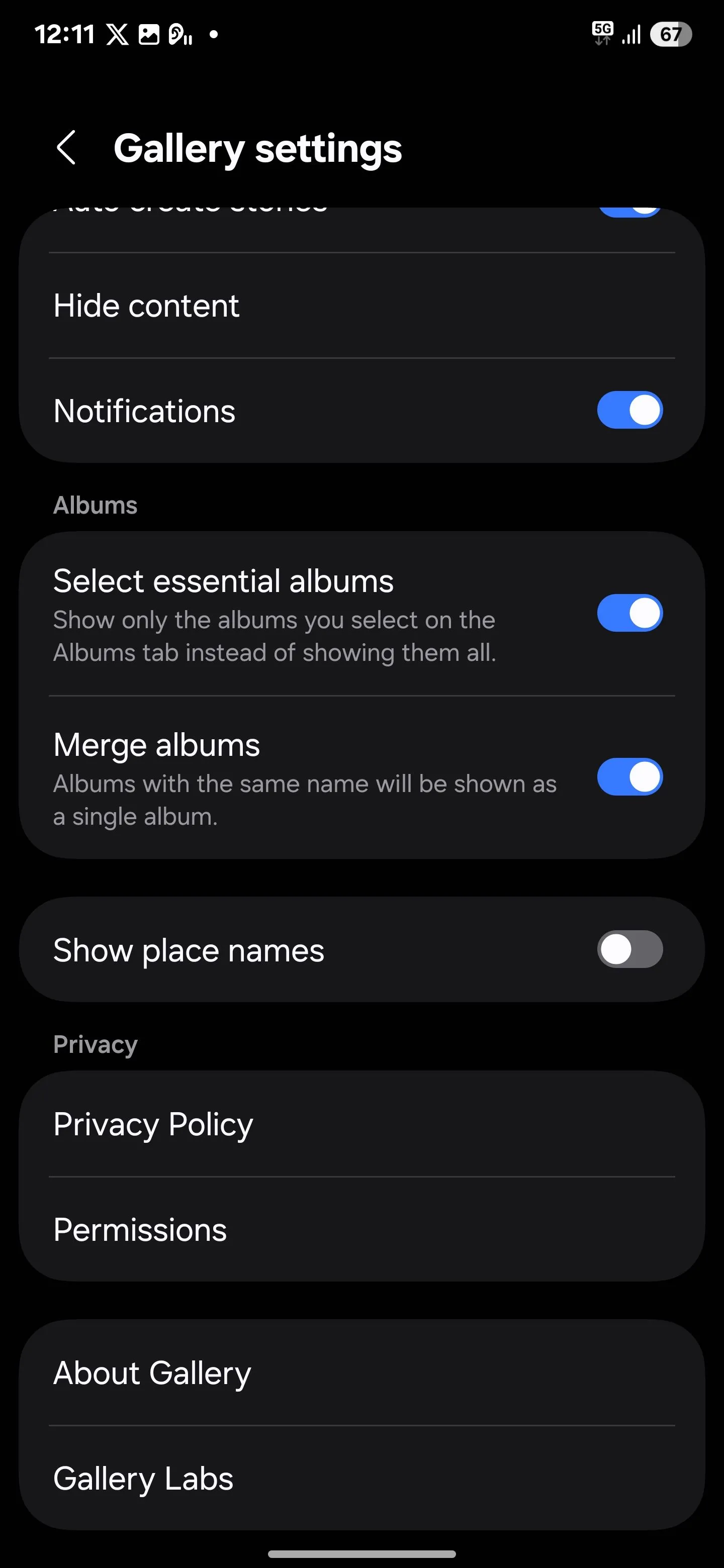 Gallery Labs đã được bật trên Samsung Galaxy