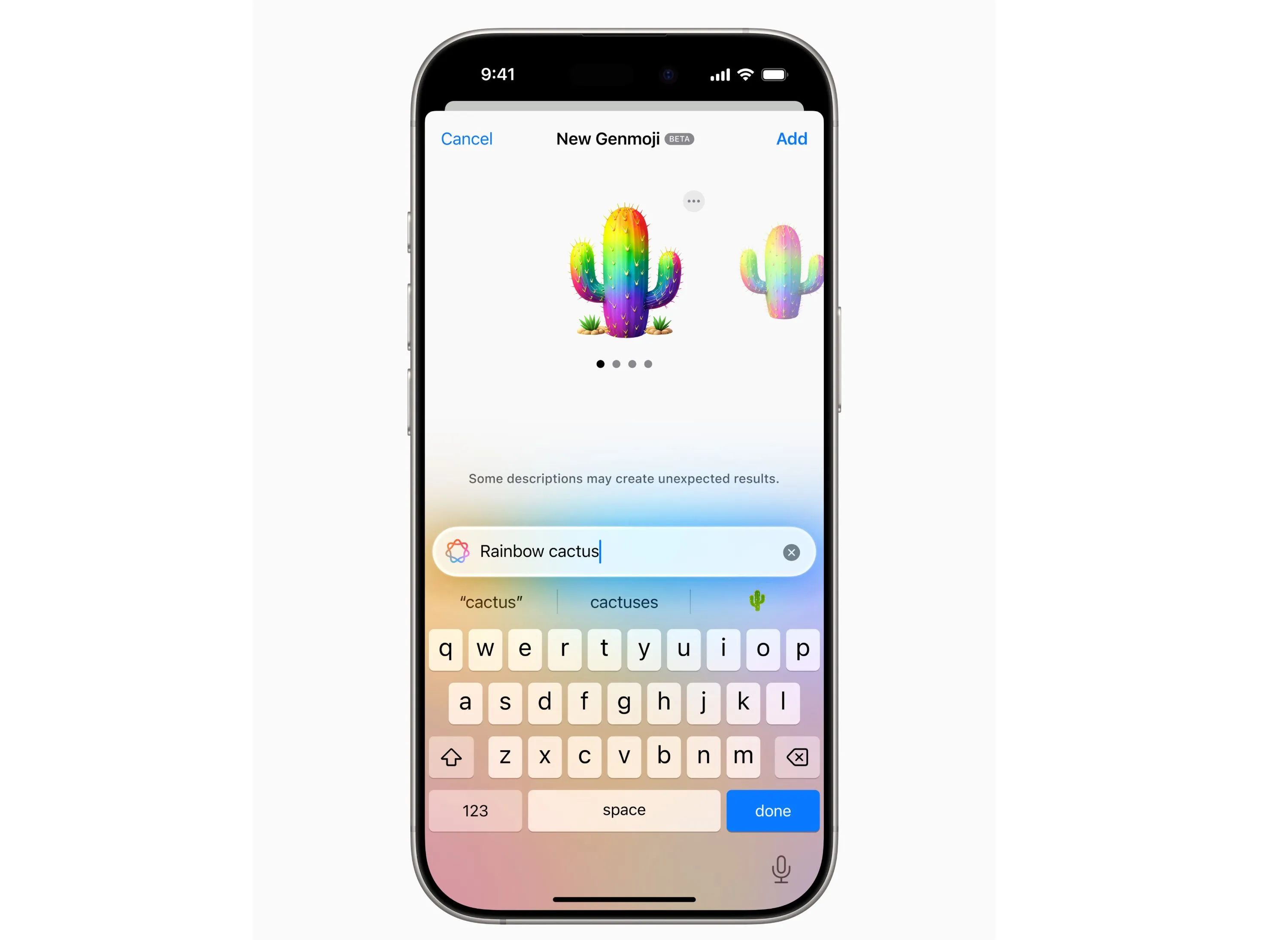 Genmoji mới trong bản cập nhật iOS 18.2 giúp bạn tạo emoji độc đáo từ mô tả hoặc ảnh cá nhân.