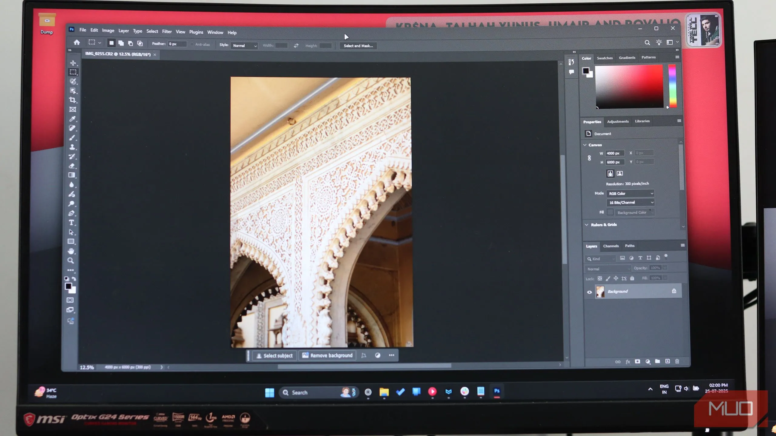Giao diện Adobe Photoshop 2025 trên Windows 11 trực quan và dễ sử dụng