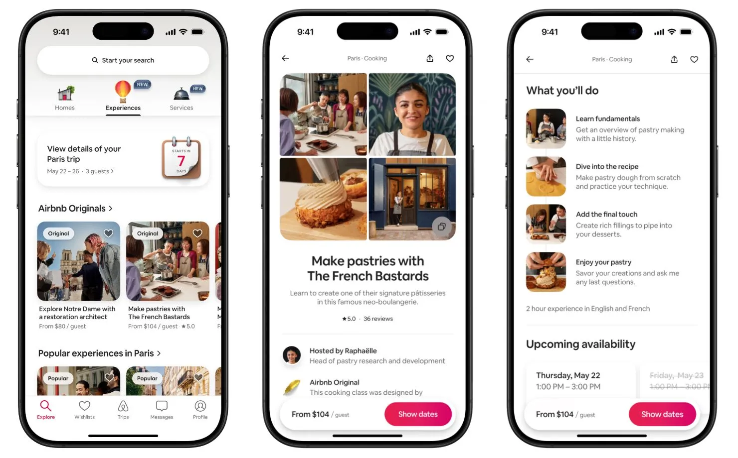 Giao diện Airbnb Experiences hiển thị các hoạt động như tour bảo tàng, lớp học nấu ăn và trải nghiệm động vật hoang dã