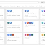 Giao diện các mẫu workflow liên quan đến lịch trên Power Automate nền web
