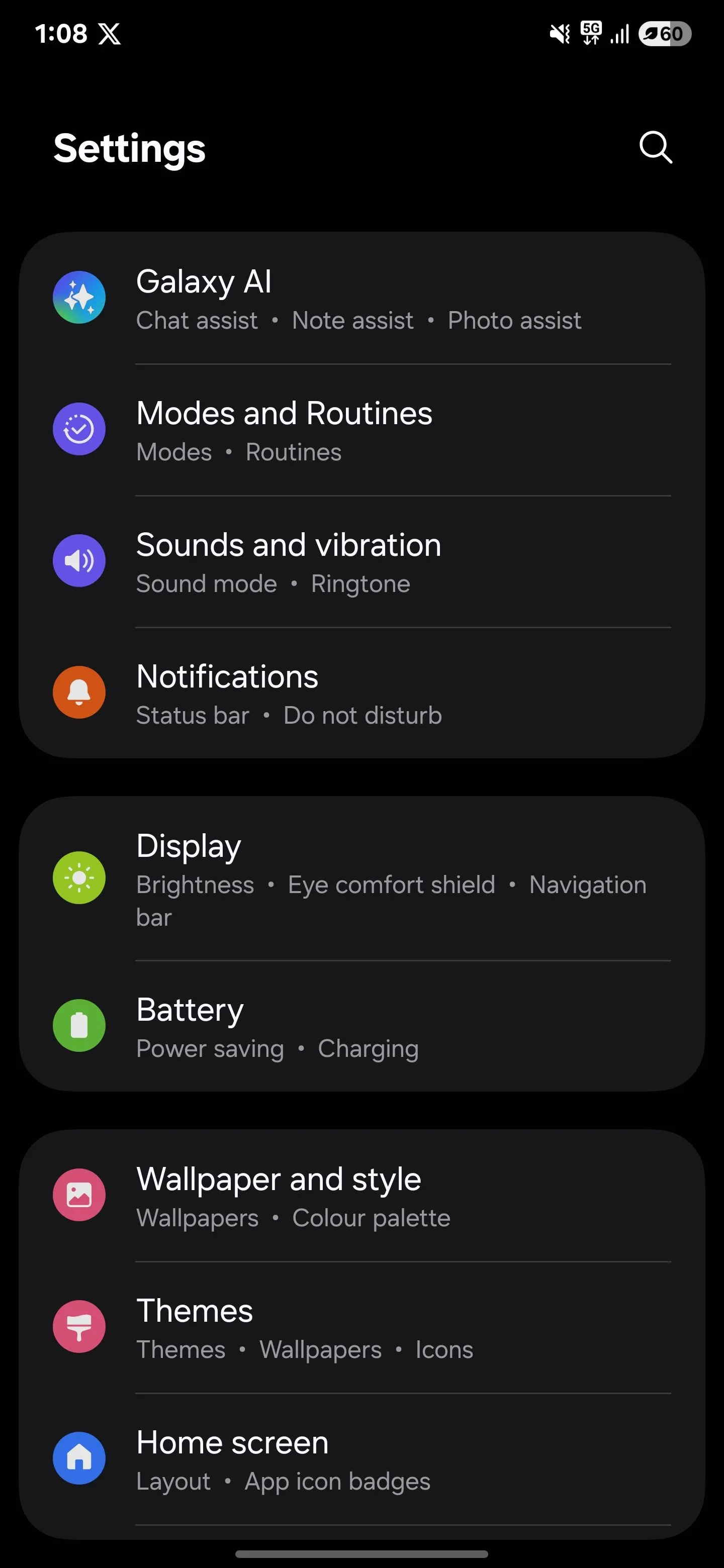 Giao diện cài đặt Bảo vệ pin trong menu Pin của Galaxy S25 Ultra