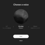 Giao diện ChatGPT hiển thị chế độ giọng nói Monday