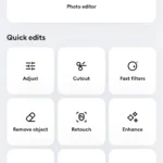 Giao diện chính của ứng dụng Photoleap với các tab Khám phá, Chỉnh sửa và Tạo ảnh, hiển thị các tính năng nổi bật.