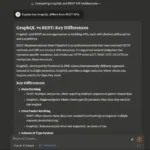 Giao diện Claude hiển thị phản hồi cho prompt về GraphQL so với REST, với kiểu giải thích được chọn
