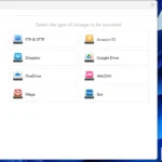 Giao diện CloudMounter trên Windows 11 giúp gắn ổ đĩa đám mây Google Drive, Dropbox, OneDrive.