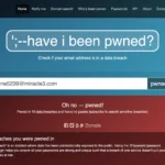 Giao diện công cụ Have I Been Pwned kiểm tra email bị rò rỉ dữ liệu